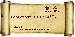 Mesterházy Helén névjegykártya